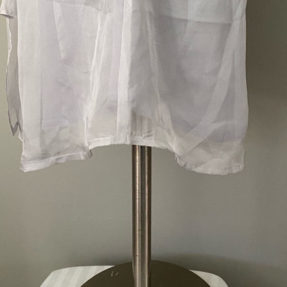 Dahiny Jr Size S Silver Sheer Gray dress 10" side zipper new w/tags hand wash - Picture 4 of 5